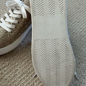 Betsy Johnson gold pearl sneakers